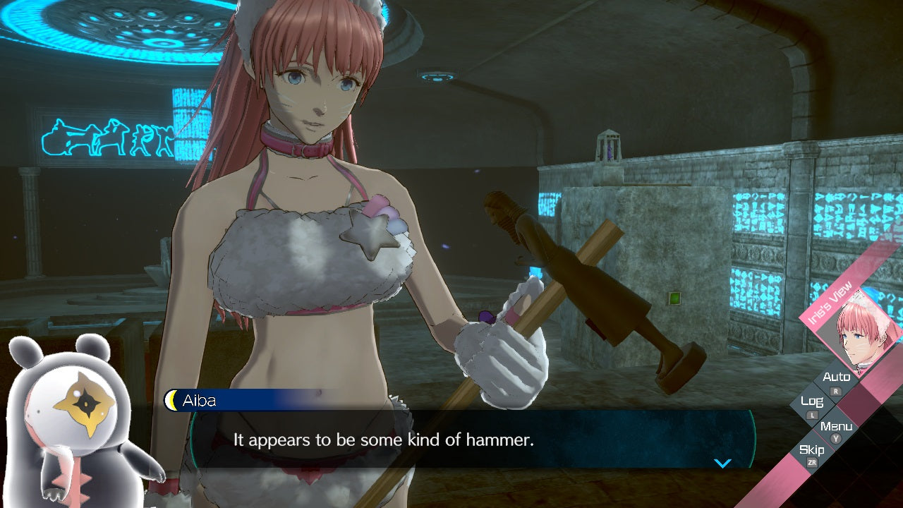In-game screenshot of Iris in Escape Room in a bunny outfit