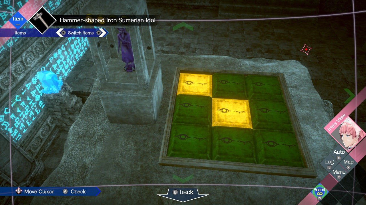 In-game screenshot of escape room puzzle