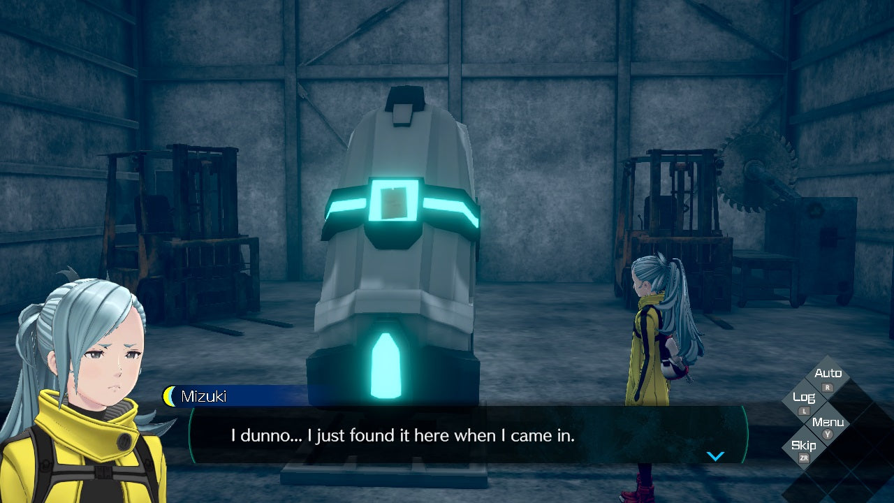 In-game screenshot of Mizuki investigating