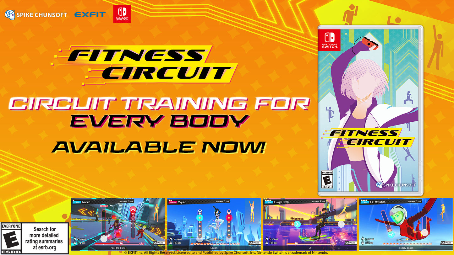Glamshot for game that includes in-game screenshots of workouts
