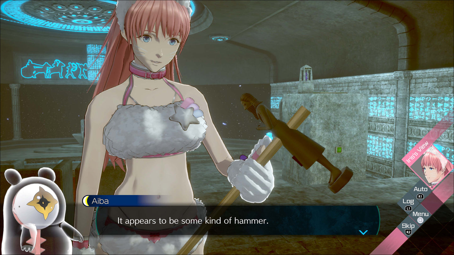 In-game screenshot of Iris in Escape Room in a bunny outfit