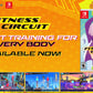 Glamshot for game that includes in-game screenshots of workouts