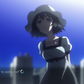 Mayuri with a hat and outfit against a blue sky background